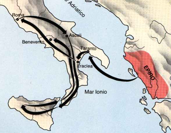 Mouvement des troupes de Pyrrhus