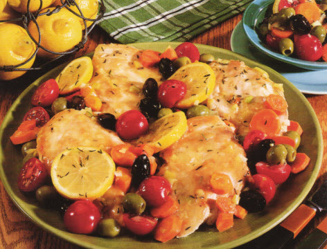 poulet aux olives